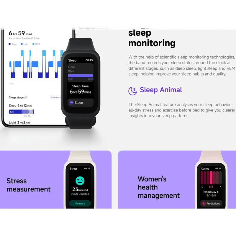 دستبند سلامتی شیائومی Xiaomi Smart Band 9 Active M2435B1