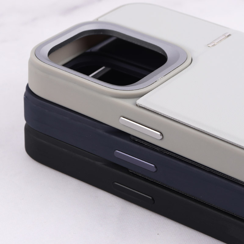 قاب چرم Classic آیفون iPhone 15 Pro Max استندشو