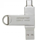 فلش 128 گیگ کینگ استار KingStar DUAL-C C60 OTG Type-C USB3.2