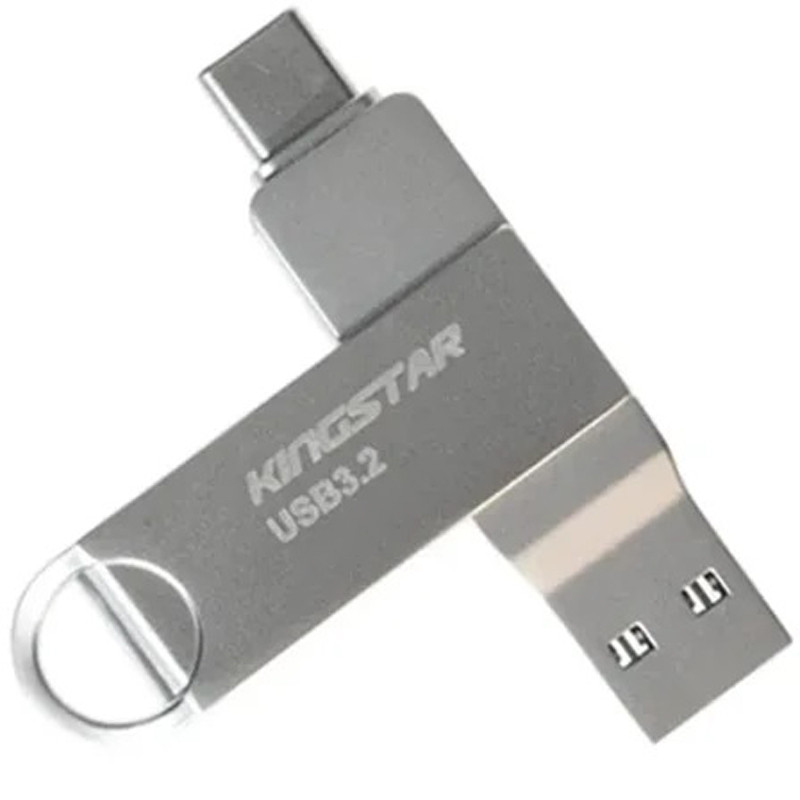 فلش 128 گیگ کینگ استار KingStar DUAL-C C60 OTG Type-C USB3.2