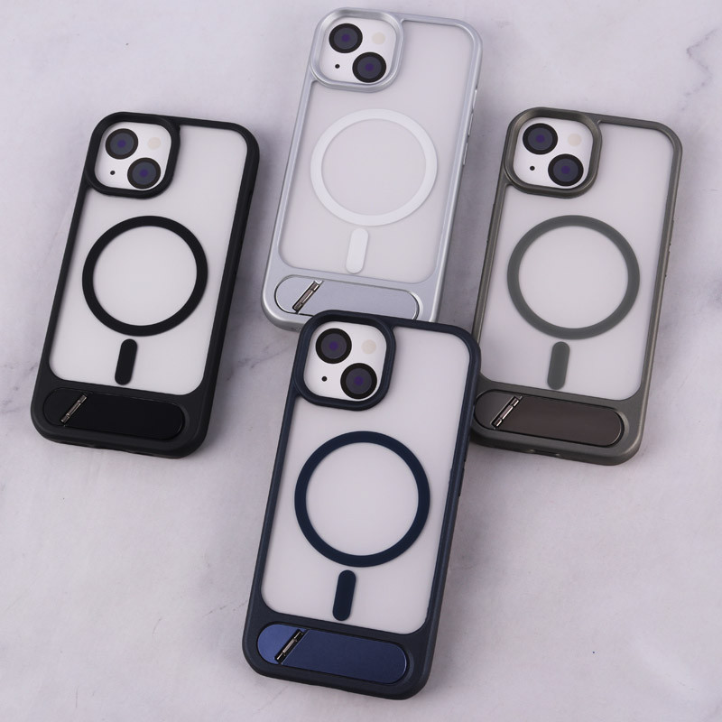 قاب مگ سیف Linex آیفون iPhone 15 پشت مات دور رنگی استنددار