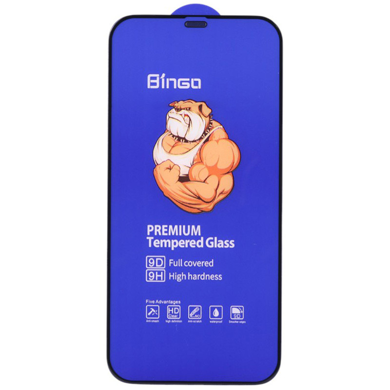 گلس فول چسب بینگو Premium Tempered آیفون iPhone 12 Pro Max