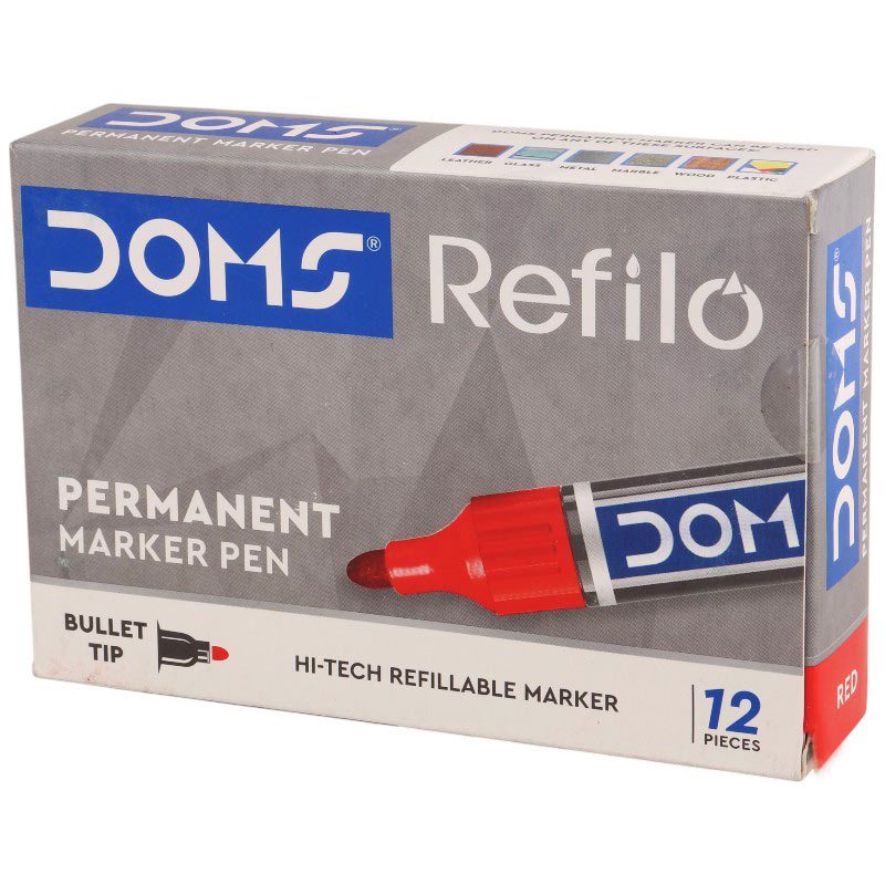 ماژیک معمولی دامس نوک گرد Doms REFILO 8695 بسته 12 عددی