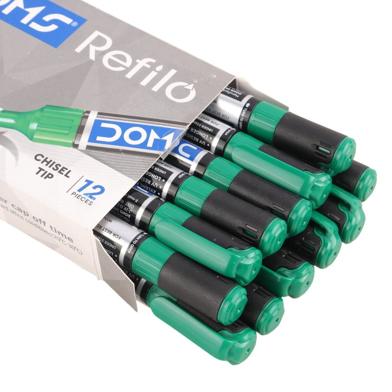 ماژیک معمولی دامس نوک تخت Doms REFILO 8695 بسته 12 عددی