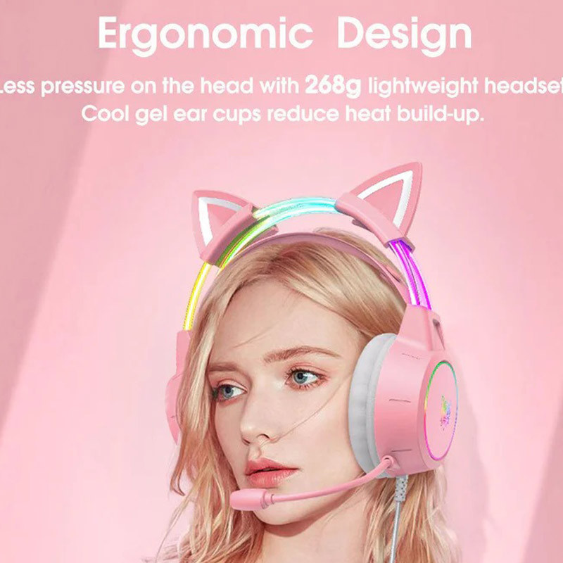 هدست گیمینگ سیم دار Onikuma X15 Pro Cat Ear