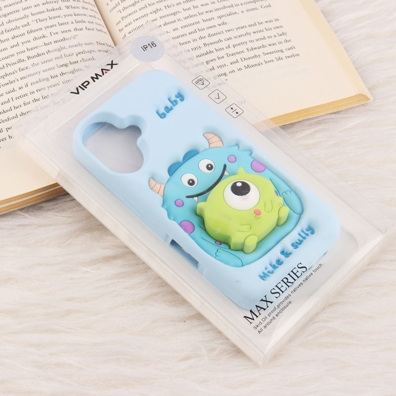 قاب عروسکی Vip Max آیفون iPhone 16 پاپ سوکت دار طرح Mike & Sully