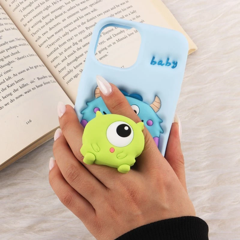 قاب عروسکی Vip Max آیفون iPhone 13 / 14 / 15 پاپ سوکت دار طرح Mike & Sully