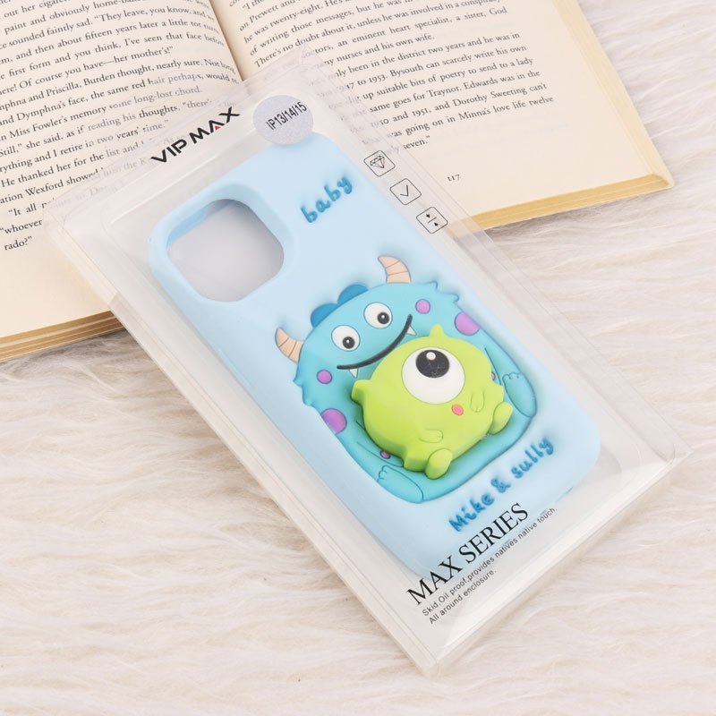 قاب عروسکی Vip Max آیفون iPhone 13 / 14 / 15 پاپ سوکت دار طرح Mike & Sully