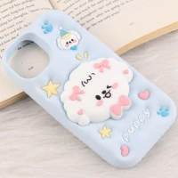 قاب سیلیکونی Vip Max آیفون iPhone 13 / 14 / 15 پاپ سوکت دار طرح Puppy