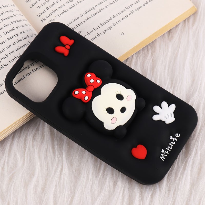 قاب عروسکی Vip Max آیفون iPhone 13 / 14 / 15 پاپ سوکت دار طرح Minnie Mouse