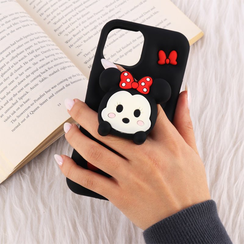 قاب عروسکی Vip Max آیفون iPhone 13 / 14 / 15 پاپ سوکت دار طرح Minnie Mouse