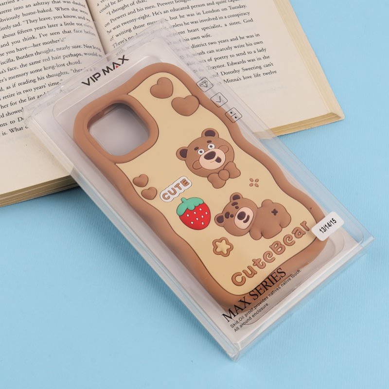 قاب عروسکی Vip Max آیفون iPhone 13 / 14 طرح Cute Bear