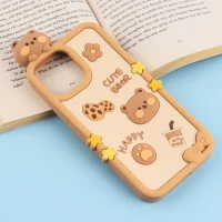 قاب عروسکی Vip Max آیفون iPhone 12 Pro Max / 13 Pro Max طرح Cute Bear Happy