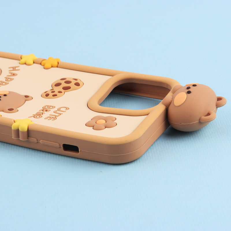 قاب عروسکی Vip Max آیفون iPhone 12 Pro Max / 13 Pro Max طرح Cute Bear Happy