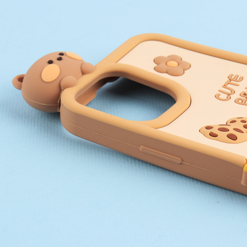 قاب عروسکی Vip Max آیفون iPhone 12 Pro Max / 13 Pro Max طرح Cute Bear Happy