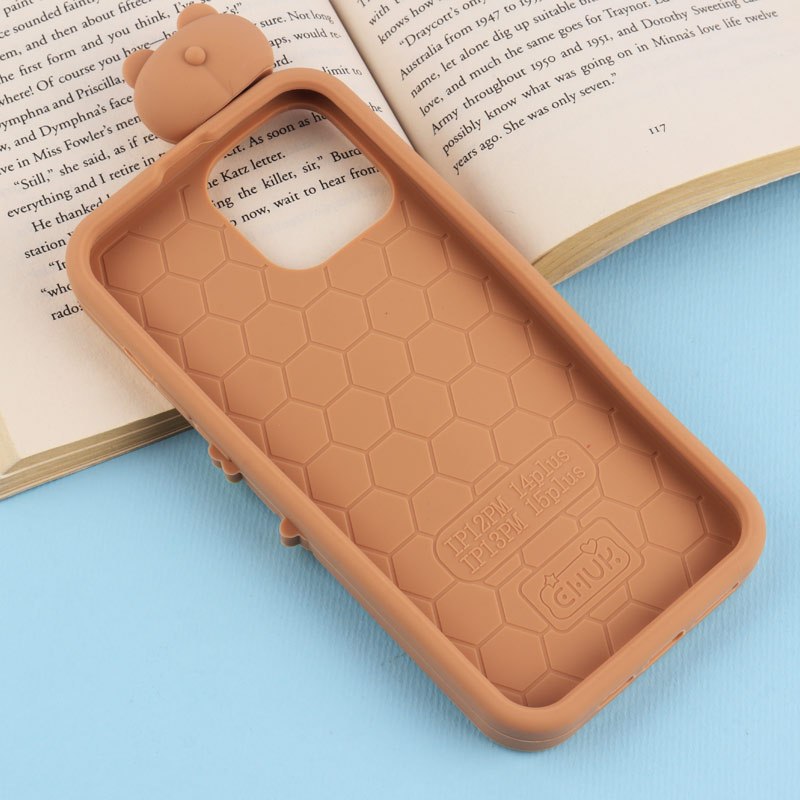 قاب عروسکی Vip Max آیفون iPhone 12 Pro Max / 13 Pro Max طرح Cute Bear Happy
