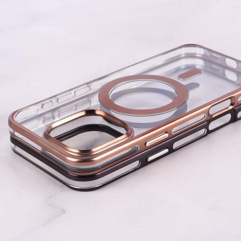 قاب مگ سیف Linex آیفون iPhone 16 Pro Max شفاف دور براق