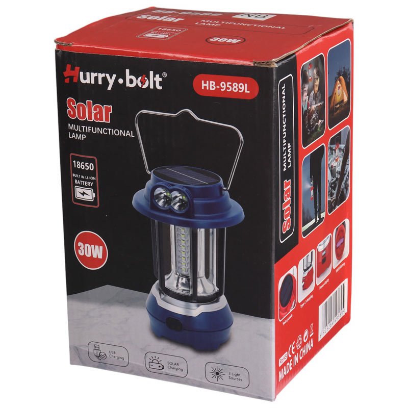 چراغ قوه فانوسی خورشیدی Hurry.bolt HB-9589L