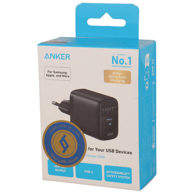 شارژر دیواری 45 وات انکر A2643 PD 3A