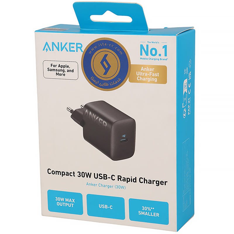 شارژر دیواری 30 وات انکر A2640 PD 3A