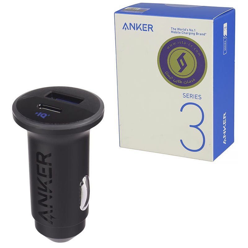 شارژر فندکی فست شارژ Anker 323 Series 3 A2735 3A QC3.0 PD 52.5W