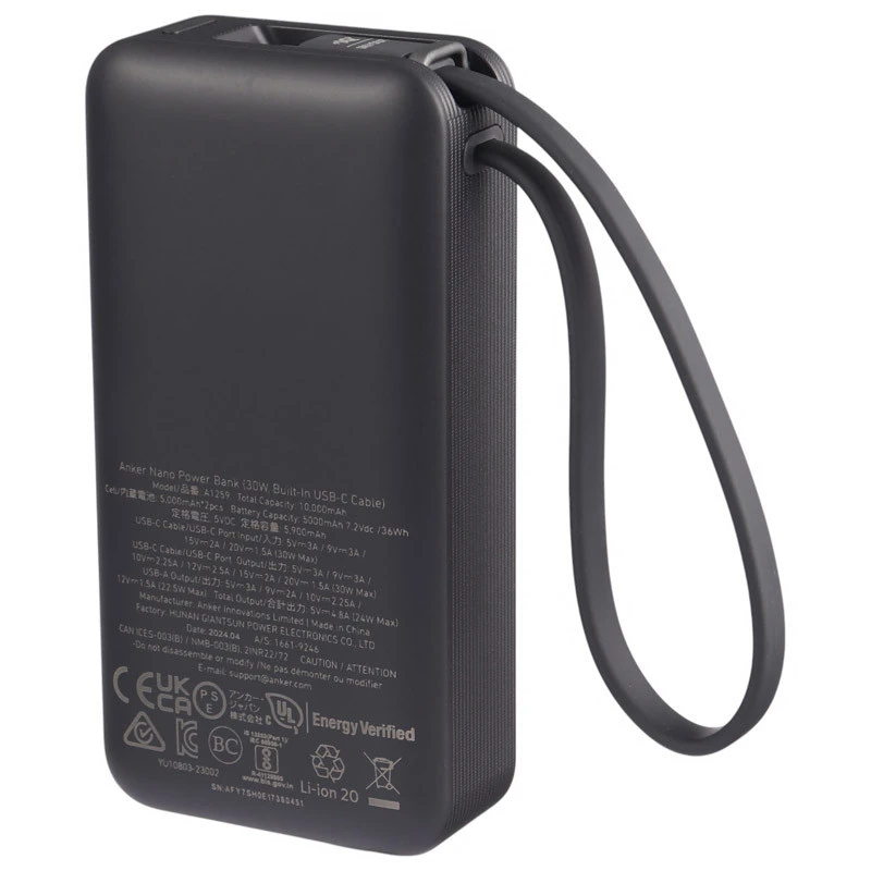 پاور بانک فست شارژ 10000 انکر Anker Nano PD A1259 3A 30W