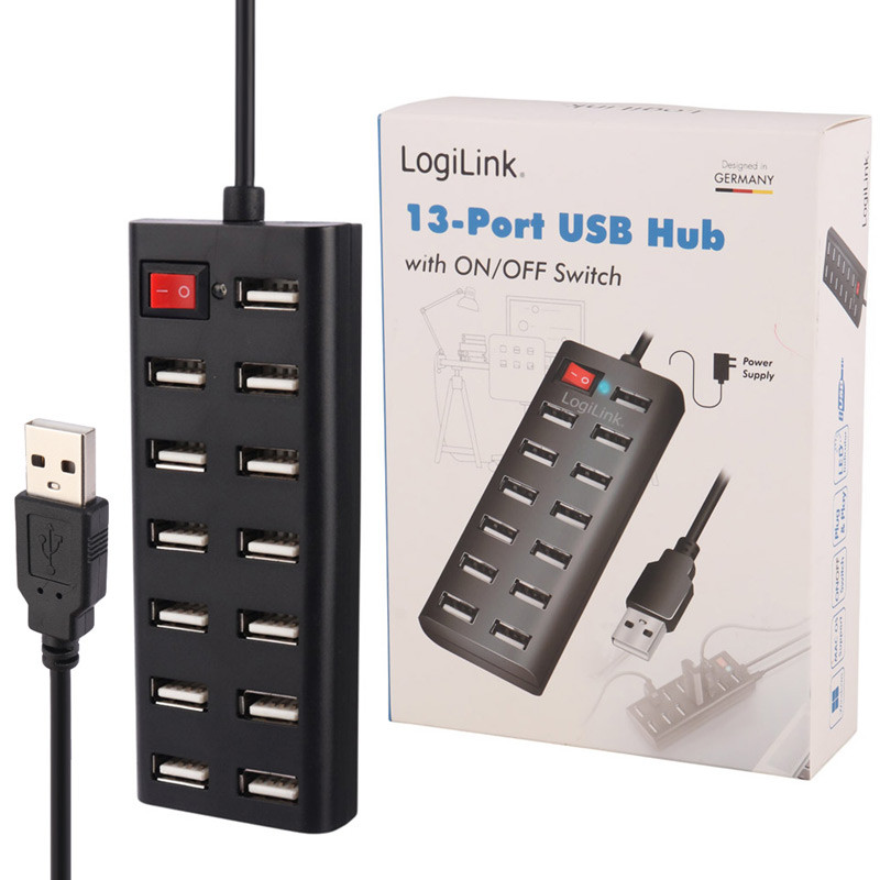 هاب 13 پورت USB 2.0 لاجی لینک UA0126