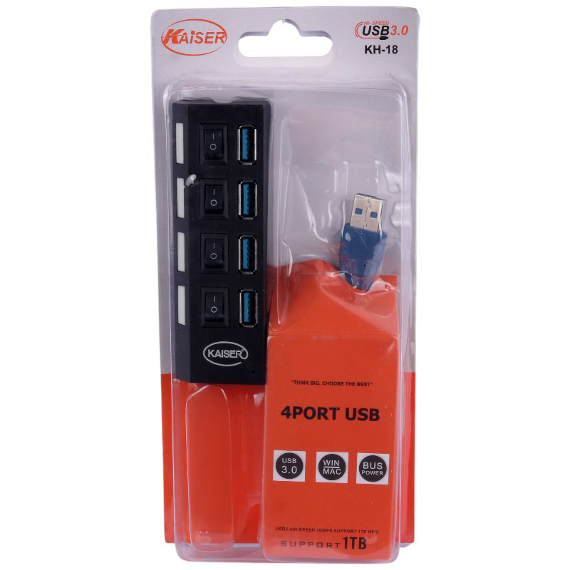 هاب 4 پورت USB 3.0 کایزر KH-18