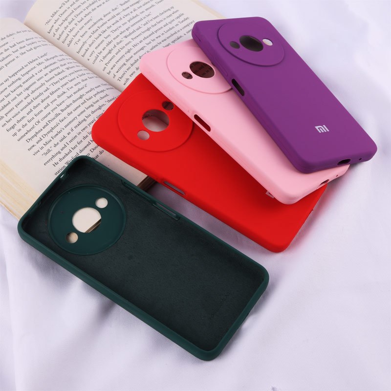 قاب سیلیکونی اصلی زیربسته شیائومی Redmi A3 / A3X محافظ لنزدار