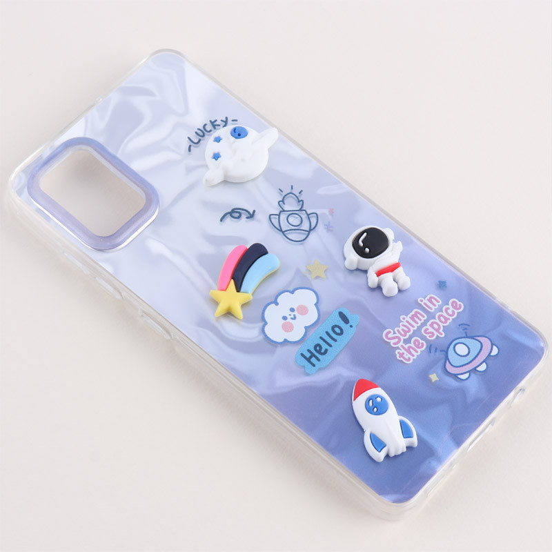 قاب عروسکی برجسته سامسونگ Galaxy A51 4G طرح موج دار دو رنگ