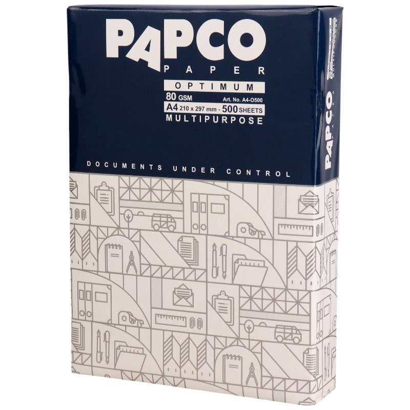 کاغذ Papco 80g A4 بسته 500 عددی