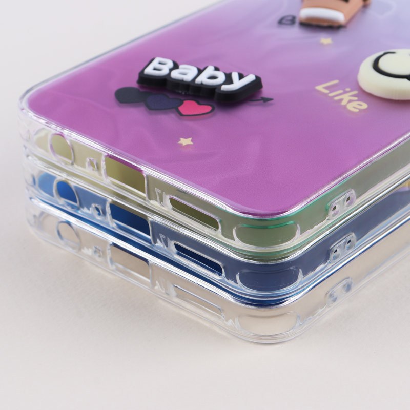 قاب عروسکی برجسته سامسونگ Galaxy A20s طرح موج دار دو رنگ
