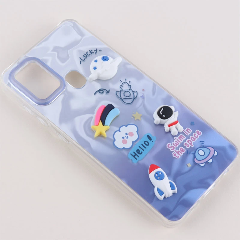 قاب عروسکی برجسته سامسونگ Galaxy A21s طرح موج دار دو رنگ