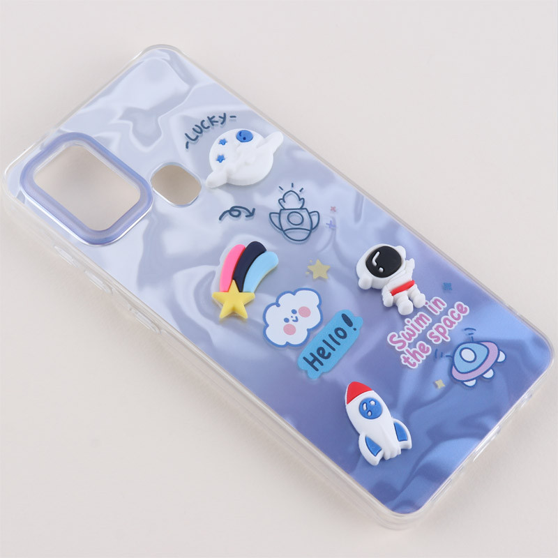قاب عروسکی برجسته سامسونگ Galaxy A21s طرح موج دار دو رنگ