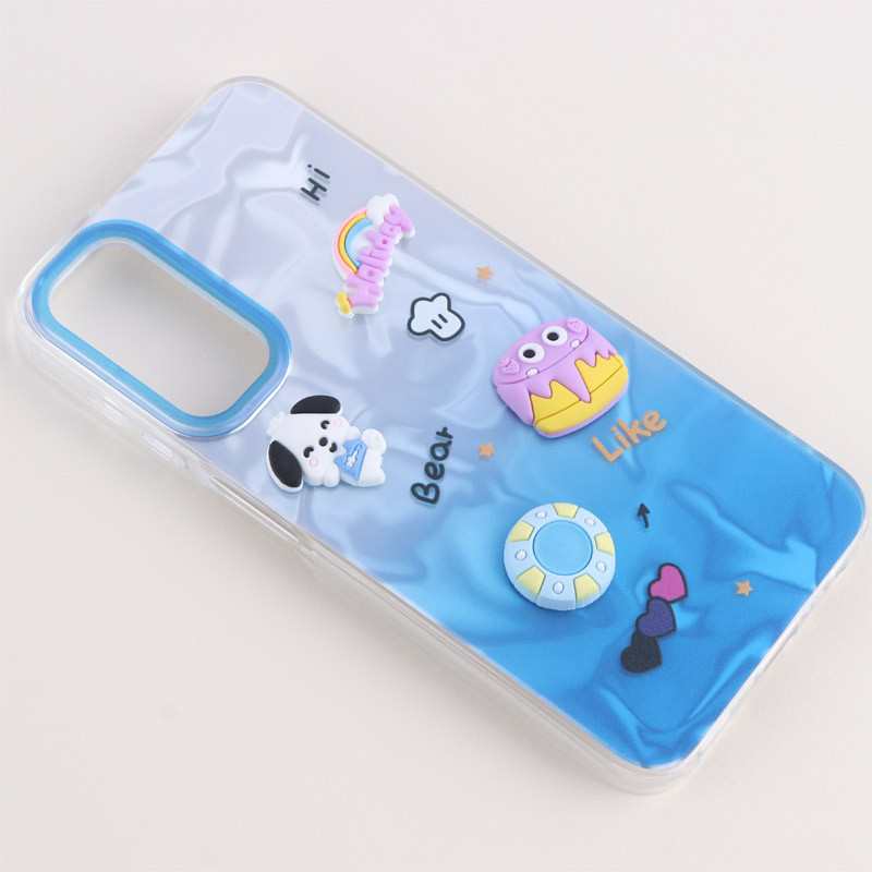 قاب عروسکی برجسته سامسونگ Galaxy A24 4G طرح موج دار دو رنگ