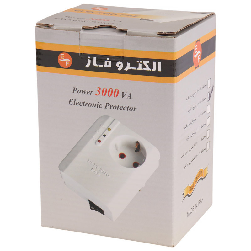 محافظ برق پکیج کلید دار ارت دار الکترو فاز Electro Faz 1001