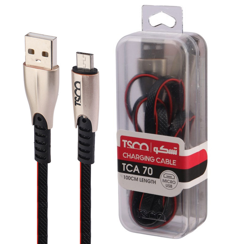 کابل میکرو یو اس بی TSCO TCA 70 2.1A 1m