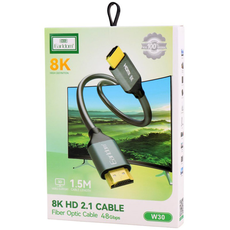 کابل HDMI 8k ارلدام W30 طول 1.5 متر