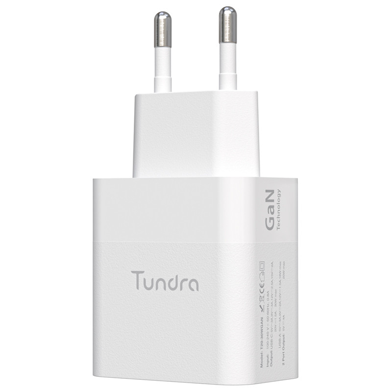 شارژر دیواری 30 وات تاندرا T20-30WGAN GaN QC PD 3A