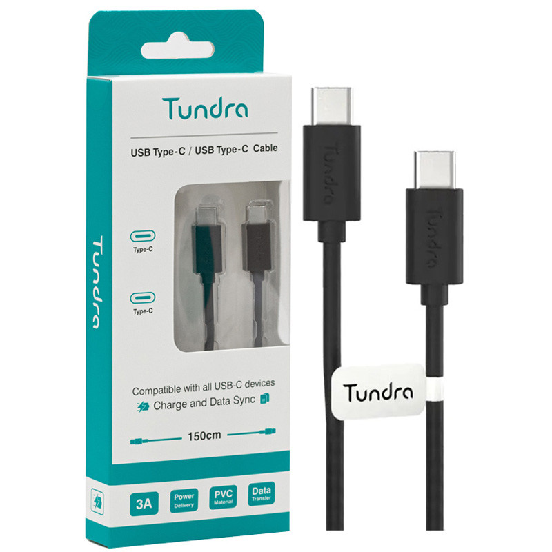 کابل تبدیل فست شارژ Tundra T10C-C150 Type-C To Type-C 3A PD 1.5m