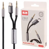 کابل تبدیل Earldom AUX69 AUX To TYPE-C / AUX 1.2m
