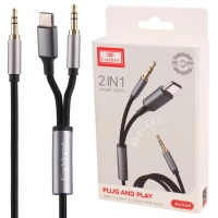 کابل تبدیل Earldom AUX69 AUX To TYPE-C / AUX 1.2m
