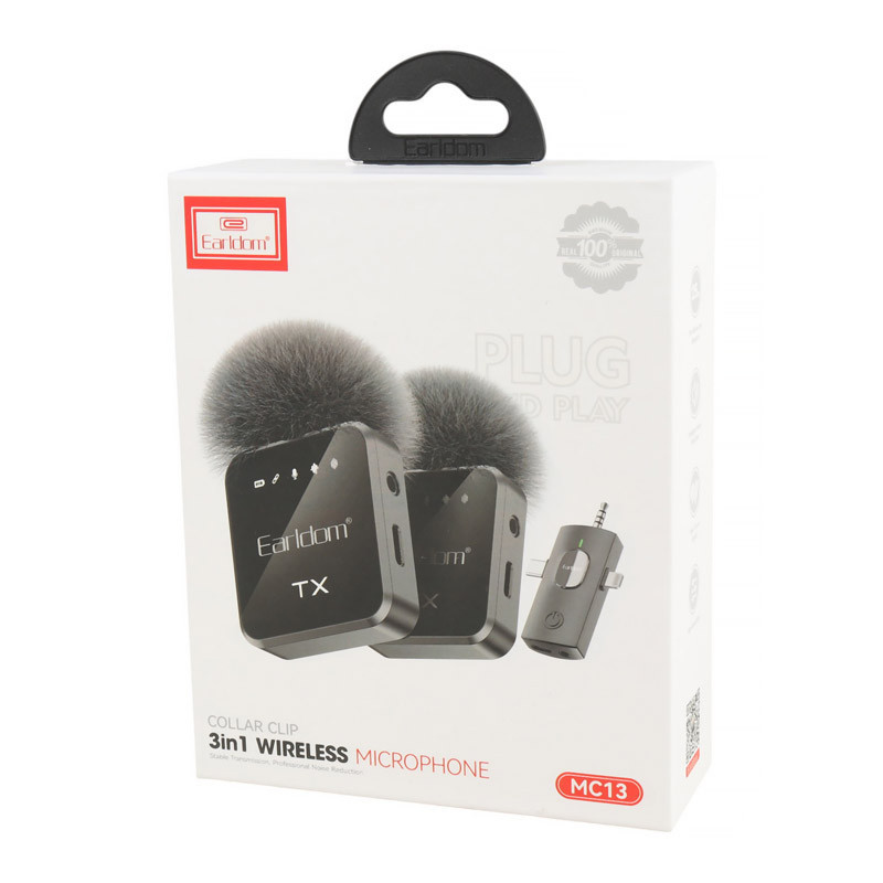 میکروفون یقه ای بی سیم Earldom ET-MC13 Type-C/Lightning/3.5mm