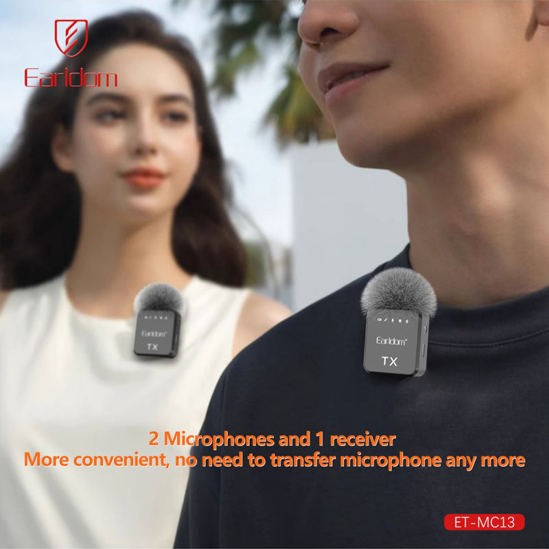 میکروفون یقه ای بی سیم Earldom ET-MC13 Type-C/Lightning/3.5mm