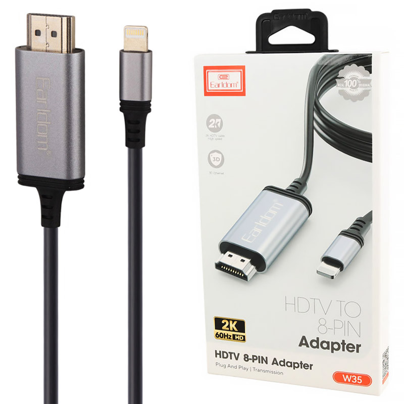 کابل تبدیل Earldom ET-W35 Lightning to HDMI 2m