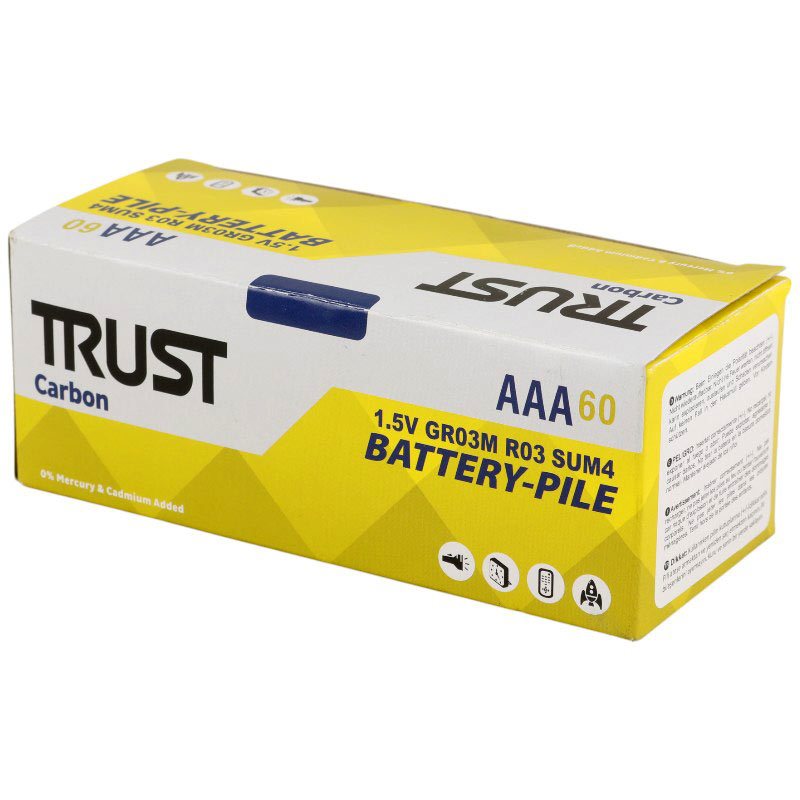 باتری چهارتایی نیم قلمی Trust Super Life 1.5V AAA شرینک