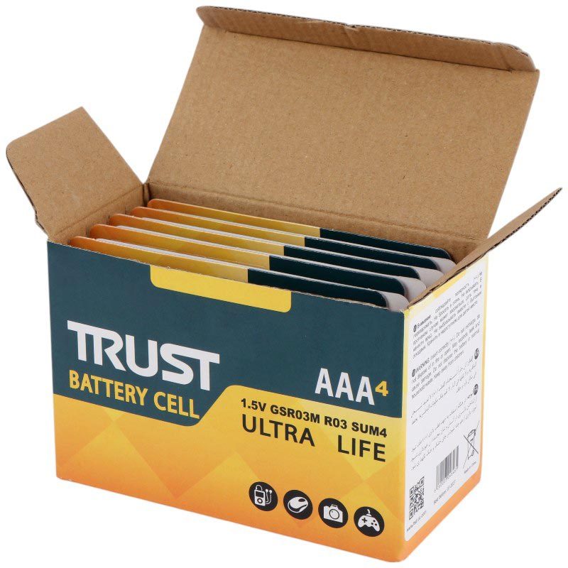 باتری چهارتایی نیم قلمی Trust Ultra Life 1.5V AAA