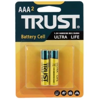 باتری دوتایی نیم قلمی Trust Ultra Life 1.5V AAA