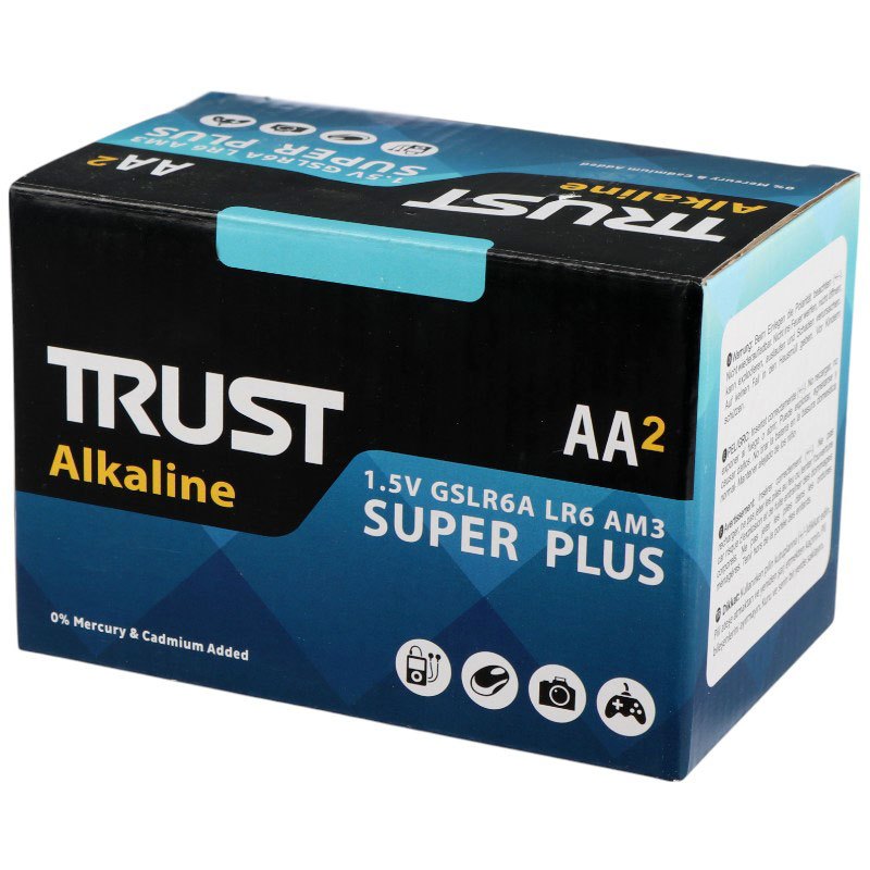 باتری دوتایی قلمی Trust Alkaline Super Plus 1.5V AA
