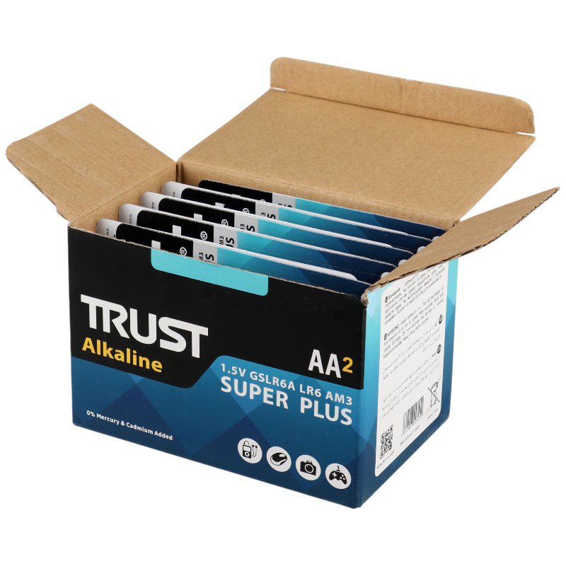 باتری دوتایی قلمی Trust Alkaline Super Plus 1.5V AA